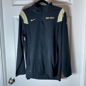 Nike Wake Forest Demon Deacons Team Issue On Field Sideline 1/4 Zip Jacket Sz S